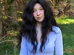 Influencer Separated In The Woods For Outdoor Riding