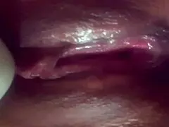 Latina mom masturbating with strong vibrator