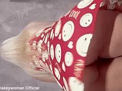 I'm so turned on by this horny latina blonde in her stunning little dress, her big curvy ass and hot hairy pussy.