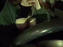 why are you flashing those juicy tits during your solo car ride?