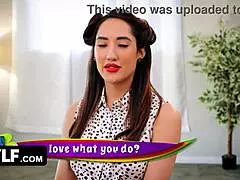 Bodacious brunette chloe amour, mylf of the month, enjoys rough doggystyle fucking after bts interview