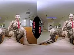 Mommy rides in fishnet stockings like a slut