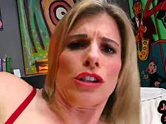 i'm this busty milf in lingerie, getting fucked after a footjob