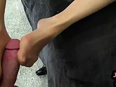 i'm this busty milf in lingerie, getting fucked after a footjob