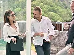 insatiable teacher emily pink takes dp drilling in lingerie fingering