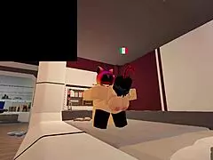 Having a good moment playing Roblox with friends 😊
