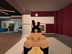 Having a good moment playing Roblox with friends 😊