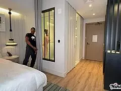 horny milf nina dolci rides bellboy slow!