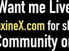 big booty milf maxine x milks her hubby's raging hard cock and cums 😈