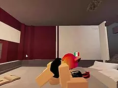 Having a good moment playing Roblox with friends 😊