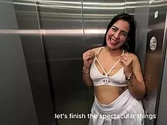 Latina Milf Neighbor Has Interracial Sex With Young Bbc Guy In Office Elevator, Vaginal Creampie Kylei Ellish And Sr Matamorros