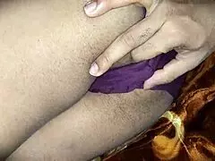 Sharing a blanket with my stepmom, but she spreads her tight trimmed pussy and i orgasm in her asshole!