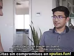 Oh man, these two beauties are totally enjoying that threesome sex with creampie in spanish sub