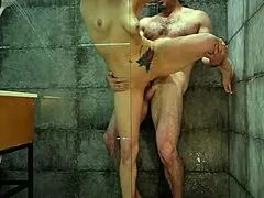 Is That Muscular MILF Showering with Wet Natural Tits?