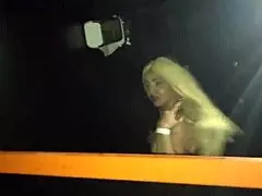 Latina milf bent over for strangers in glory hole while cuckold watches.