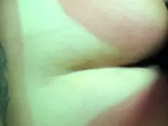 Tanned milf with big ass gets drilled in anal, moaning loudly as deep creaming finishes the homemade scene.