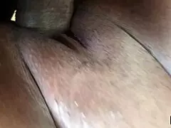 彼女が精液ローションでモンスター巨根シゴき