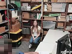 shoplyfter bounces her tight pussy on lp officer