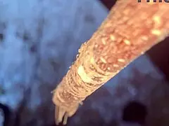 Intense outdoor sex with real witch in forest