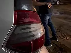 Brazilian Brunette Wife Performs Sexy Outdoor Exhibition And Blowjob Inside The Car.