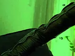 Milf cat burglar in catsuit takes control with blowjob and ties up victim