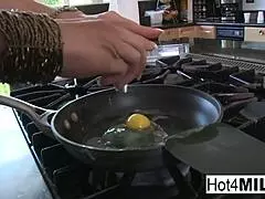 Big Tit Brunette Milf Gets Fucked In The Kitchen