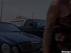 Pawg milf Sara Jay gets dick drilled by garage dudes with big thick dick 😏