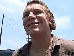 Busty Amateur Gets A Facial From Daddy.