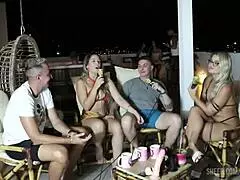 elo cardone and victor mustang dominate bruna carlos and matheus caetano in sheer red lingerie casting