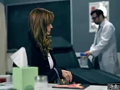 Busty milf gets fisted by the doctor in a taboo hospital session.