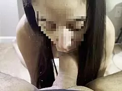 I suck his dick while fucking my dildo in a wet threesome