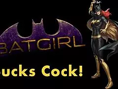 Batgirl Sucks Cock In Corset And Stockings