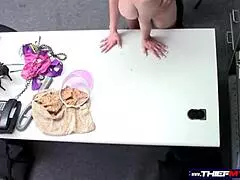 Busty Blonde Milf Sucks Security Guard's Cock