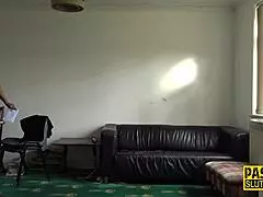 This milf is handcuffed and throated deep for that cum load