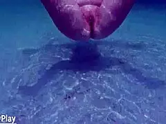 I-I just squirted so hard in that big pussy creampie underwater, cum filling me up deep inside my tight milf hole