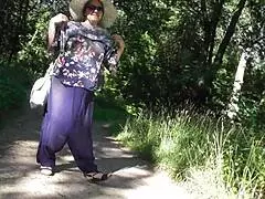 Hairy Mature Flashing In Pants Alladin At Public Park