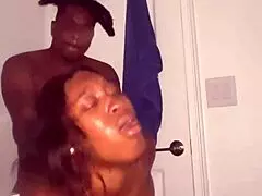 Slim Petite Girl Bent Over In Shower