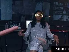 Lonely milf Penny Barber uses AI to deepthroat and fuck her stepson, cum covered in reality