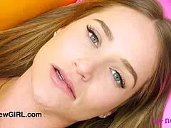 Super Hot Blonde Aspiring Model Shows Amazing Body In Photoshoot Massage On Sofa