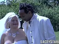 granny bride gets fed cum after bbc pounding