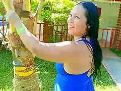 outdoor exhibitionism at summer camp in medellín, venezuelan housewife fucks in front of cuckold husband