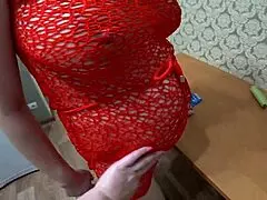 Zucchini used in homemade fetish with milf