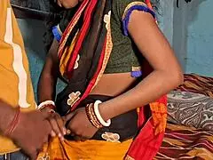 Watch this hot bhabhi get fucked in her saree with dirty talk and doggystyle!