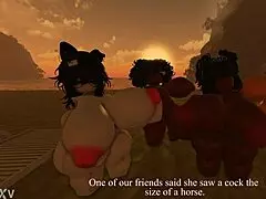 Check out this milf at the nudist beach, big tits and ass on display!