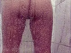i took a shower and masturbated with huge tits