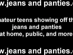 Watch Me Undress From My Skinny Jeans As Neighbor