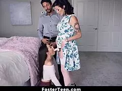 Curious foster teen aria lee punished by parents