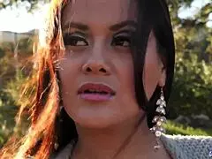 Bigtitted milf sucking on your cock in outdoor missionary fantasy with stockings handjob glamour cougar fetish 😏