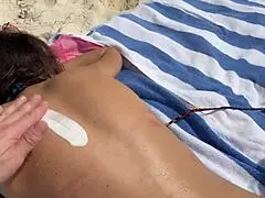 the stepmom and stepdaughter get picked up on the beach for risky fun