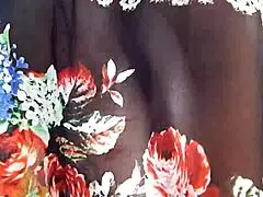 Hairy Mature In See-Through Dress Outdoors 😜